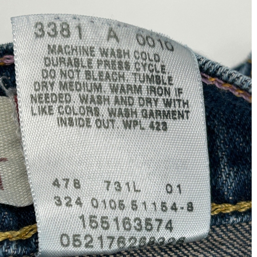 Levi's 515 Bootcut Jeans Nouveau Mid Rise Classic Blue Denim 12 Y2k Vintage - Picture 7 of 10
